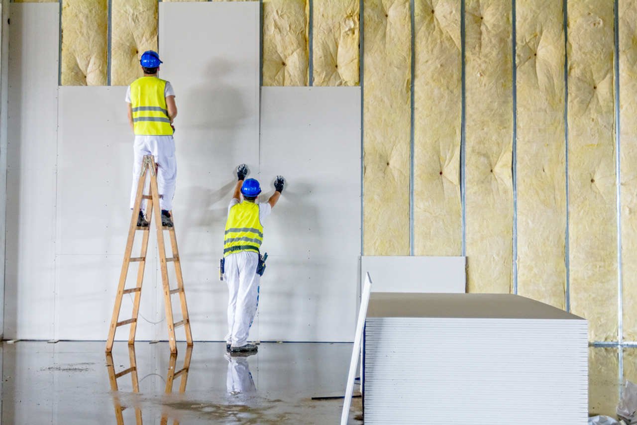Gypsum Board Installation by Arcadian Steel
